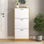 Armoire de rangement pour chaussures avec 3 tiroirs à panneaux blancs-450086178