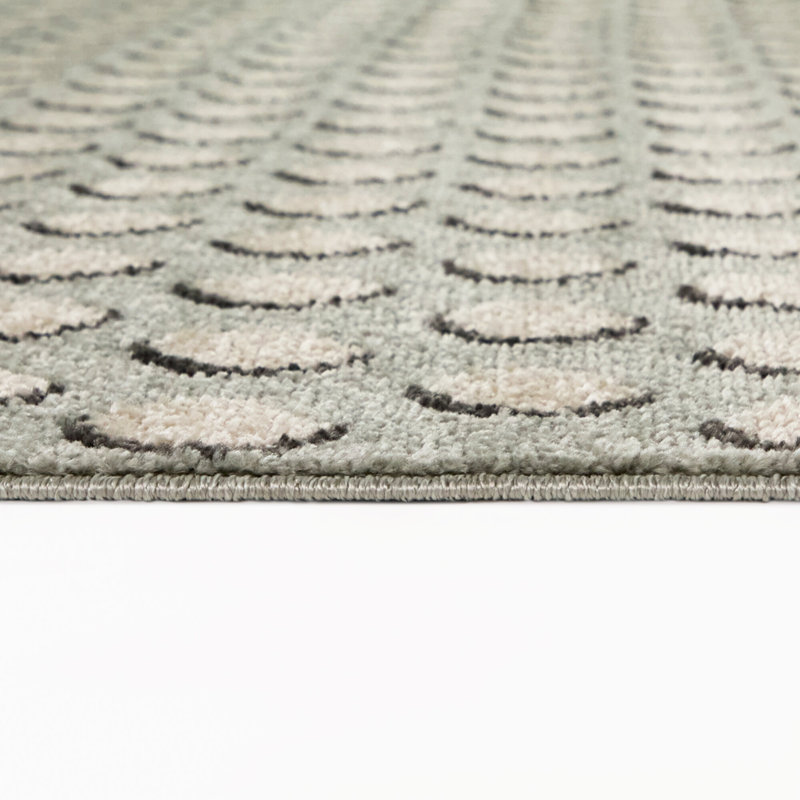 Watts Sage Geometric Dots Area Rug, 5'3" x 7'