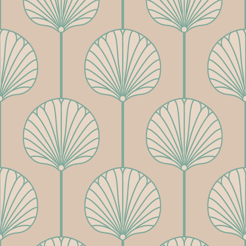 Deco Lily Large - Pink Sand Wallpaper