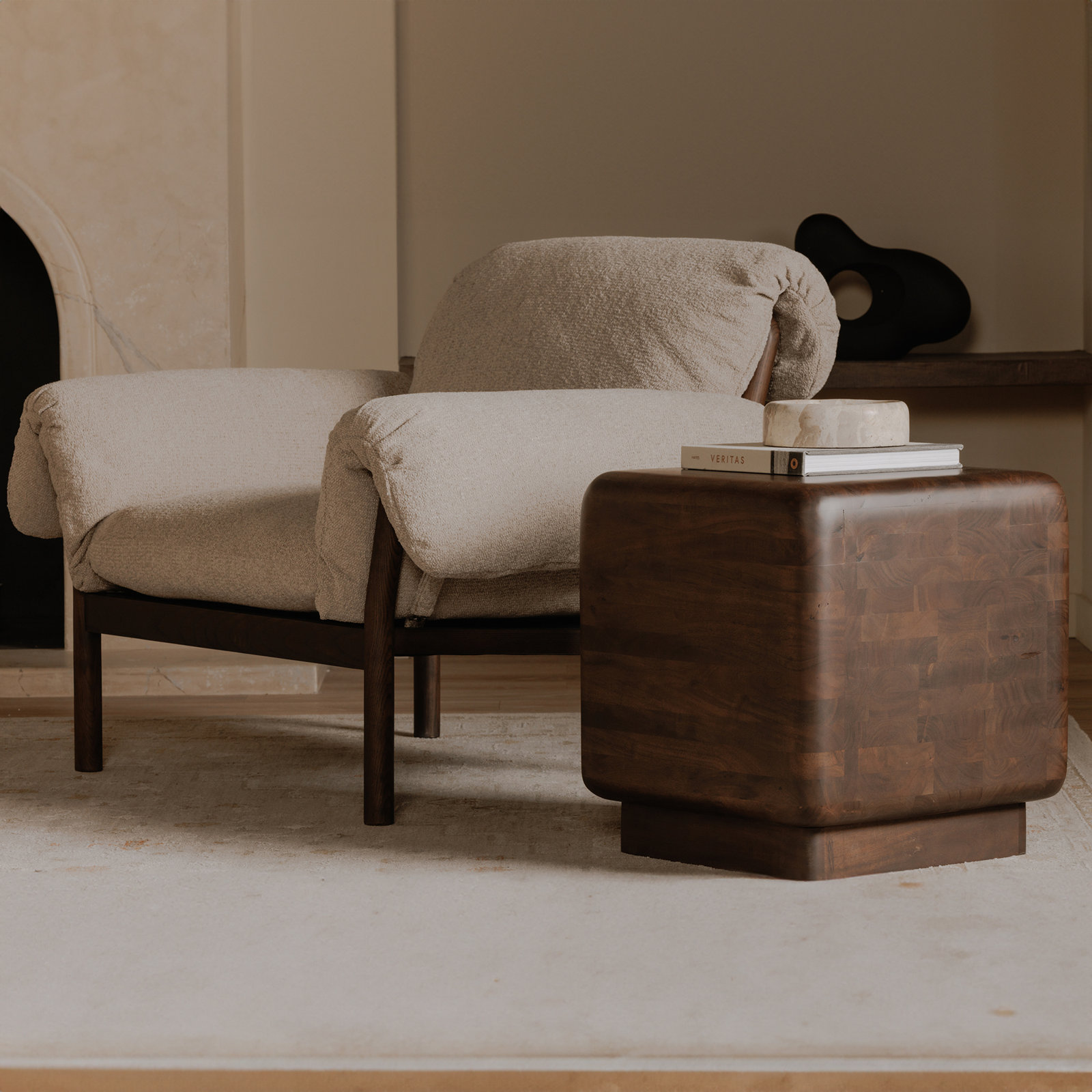 Solid Wood End Table