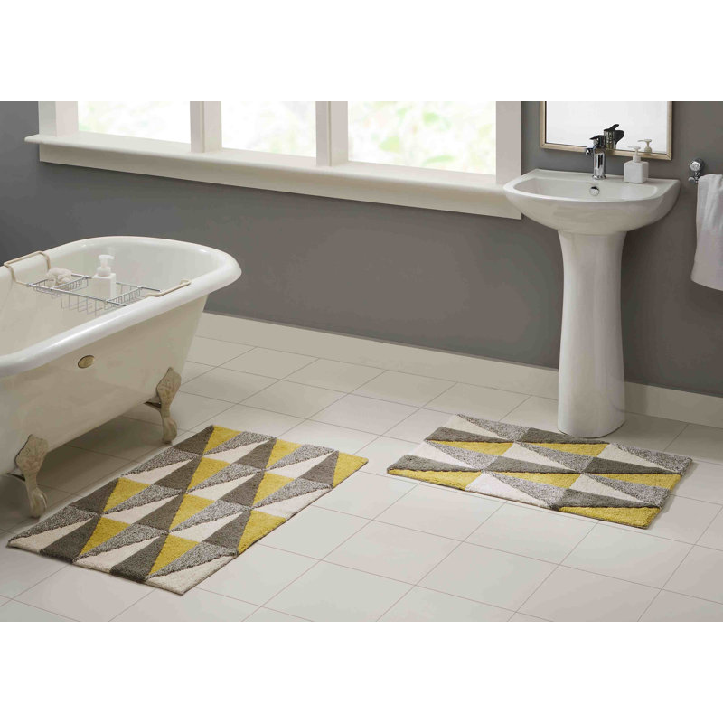 Chevery Cotton Blend Non-Slip Bath Rug, New Willow
