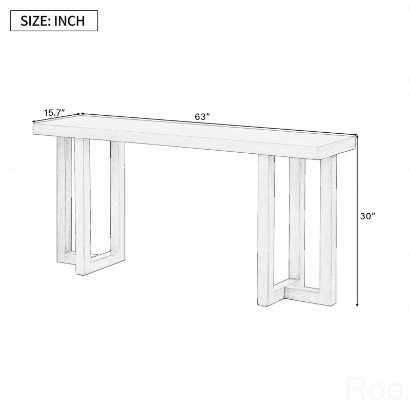 Console Table With Solid Pine Legs, Black