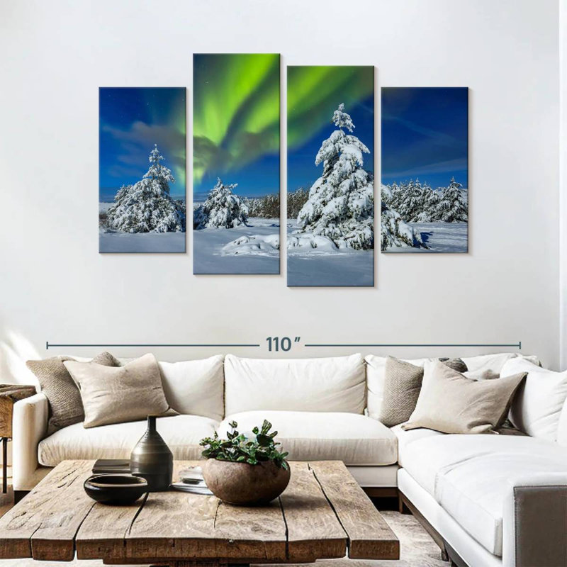 Alvord Winter Northern Lights, 54"H x 84"W