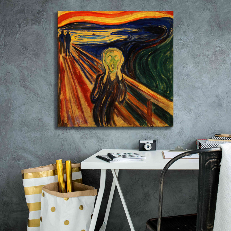 Erblin " The Scream " by Edvard Munch, 26" H x 26" W x 1.5" D