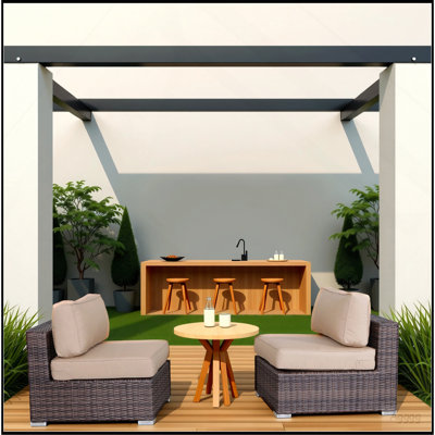 Ensemble de 2 chaises d'extérieur sans accoudoirs de 28 po de large avec coussins (ensemble de 2)