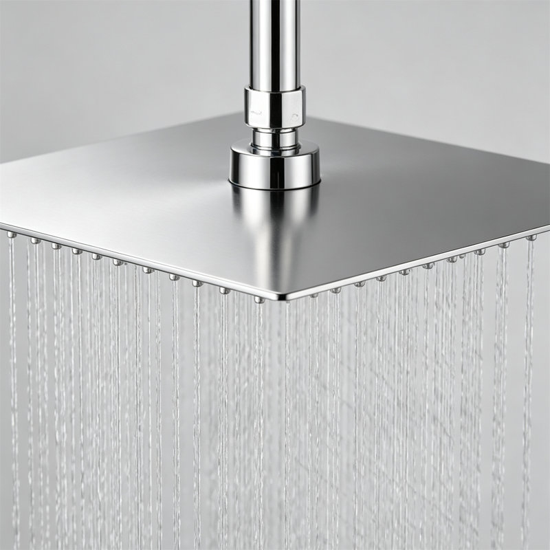 Shower Head – High-Flow Stainless Steel Square Showerhead, Waterfall Bathroom Shower Panel, Ceiling or Wall Mount (16-Inch)
