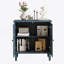 Armoire décorative, armoire de rangement à 2 portes, buffet avec tablette réglable et pieds en bois massif-72137237