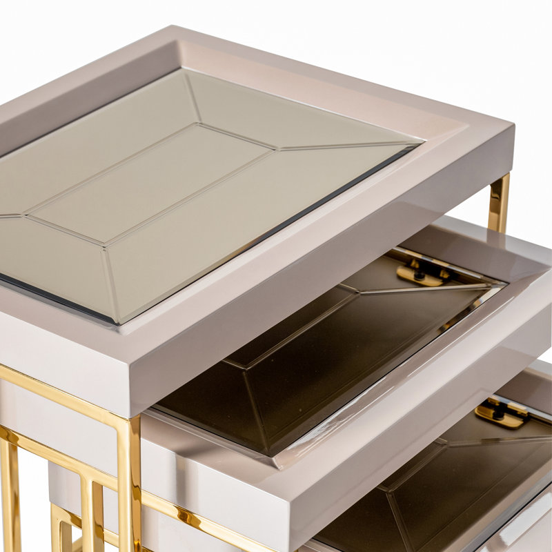 Carmela Glass Nesting End Table