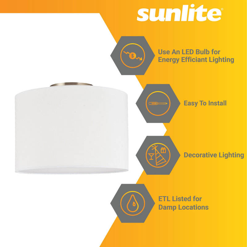 Flush Mount, White