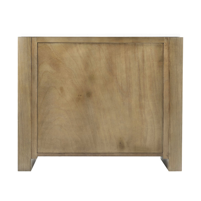 Essence 3 - Drawer Solid Wood Nightstand, Blonde