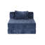 Alexandrina Compression en bleu foncé, lit simple convertible à une place sans os, modulaire avec chenille, sans assemblage pour la chambre à coucher-121361721