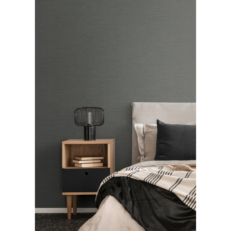 Vinyl Peel & Stick Wallpaper Roll, Slate Gray