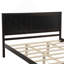 Base de lit plateforme espresso en bois avec très grand lit et tête de lit, base à lattes de bois, sommier non requis