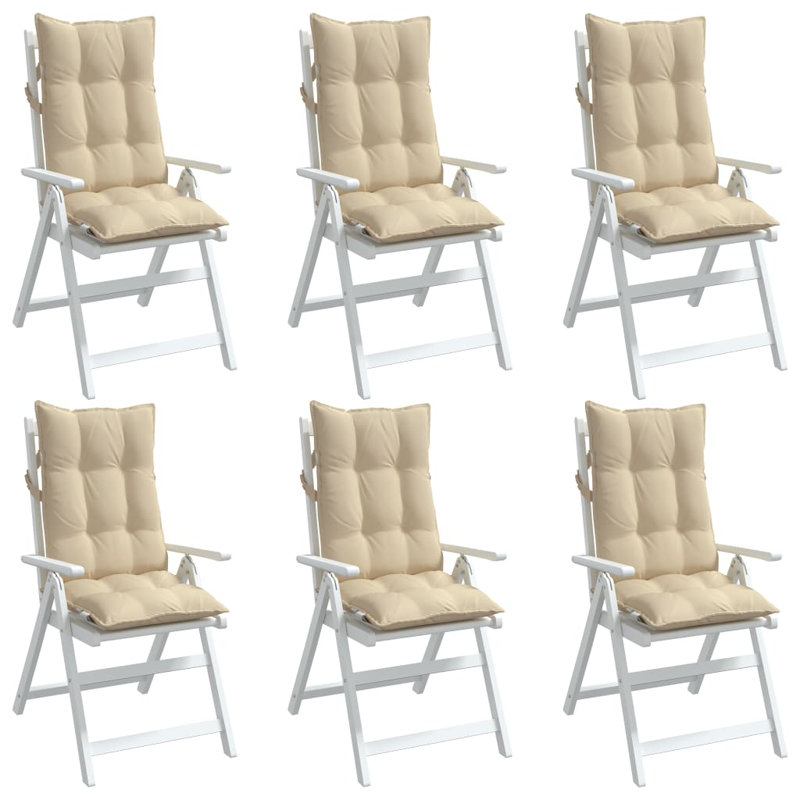 Red Barrel Studio® Highback Chair Cushions Oxford Fabric, Beige, 6