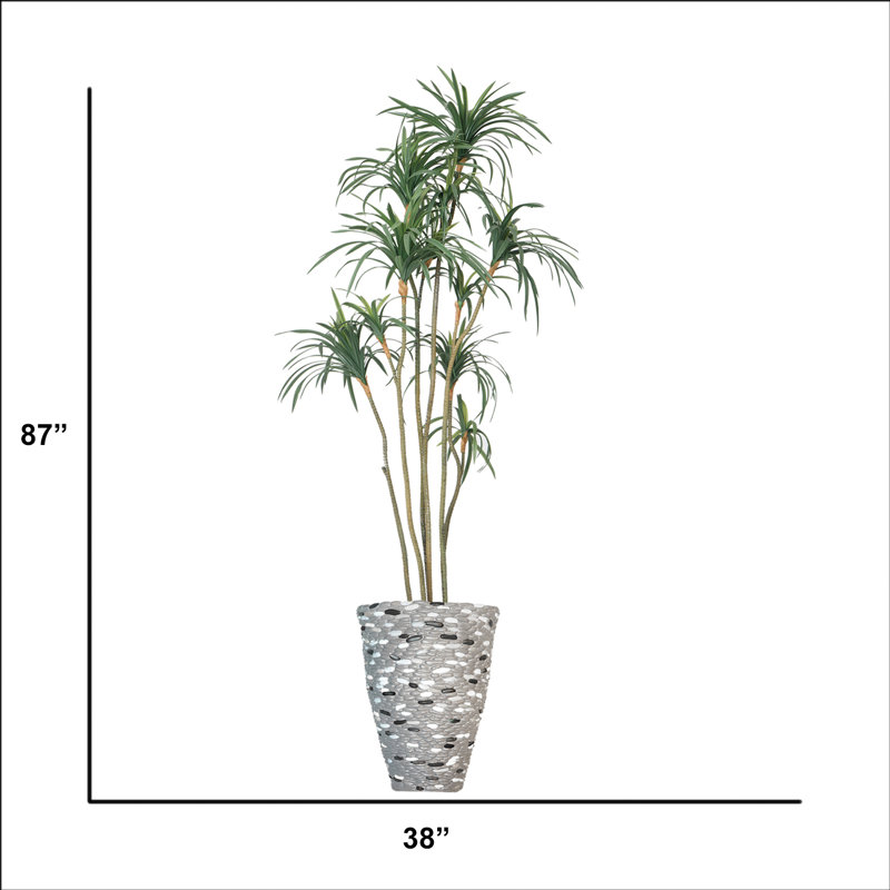 87 po Dracaena artificiel en pot