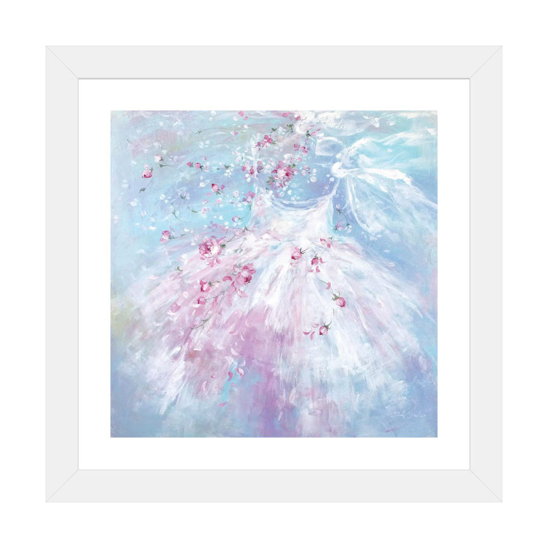 Reproduction d’art « chuchoteurs de Rosebuds » II par Debi coules, Blanc, H 16 po x l 16 po x p 1 po, Papier encadré blanc