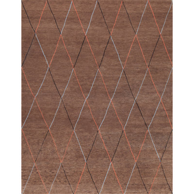 Damara Hand Knotted Wool Geometric Shapes Area Rug