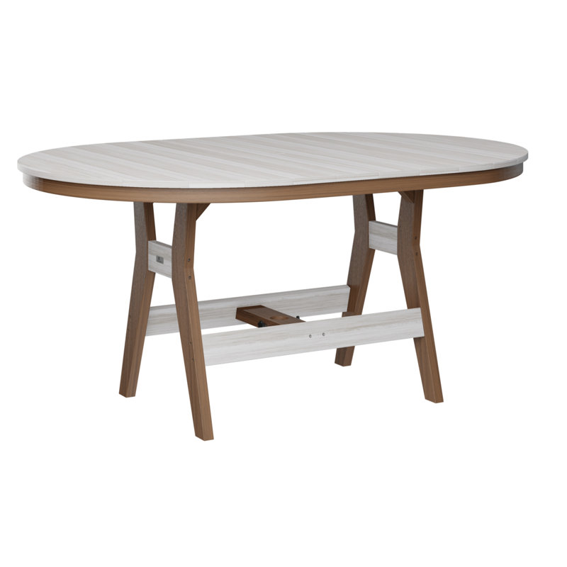 Table de bar berlinoise Berlin, Acajou antique, 38.87" H x 64" W x 44" D, Coquille de mer