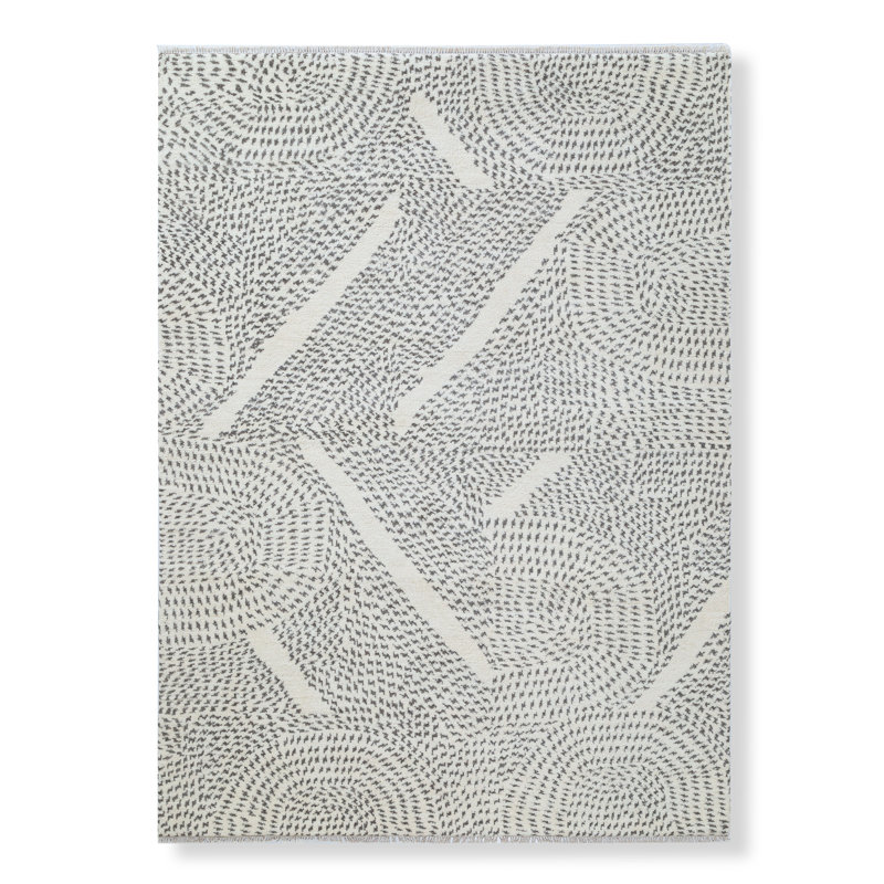 Wool Abstract Area Rug, Rectangle 10' x 14'