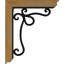 Support de sciage brut traditionnel en cèdre rouge occidental l 4 po x P 11 1/2 po x H 14 po Orleans (support en fer rouge l 2 po x P 7 1/2 po x H 10 po)-108808003-108807075