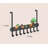 Iron Seamless Over-The-Door Hook Rack
