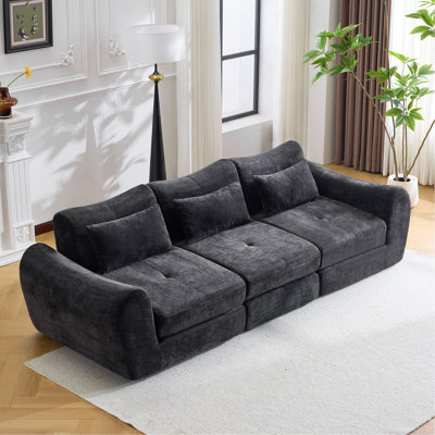Modular Cloud Sofa, Convertible Folding Sectional Sofa Bed With Cushioned Seats