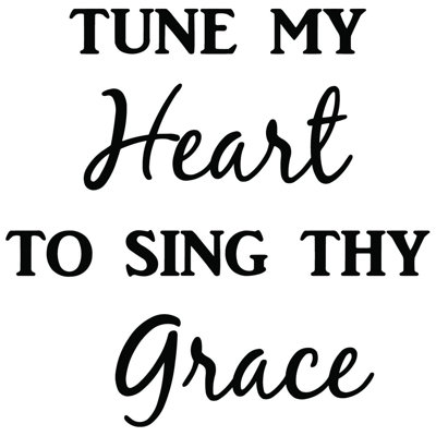 Décalcomanie murale christian quotes my cardiaque to chanter thy grace