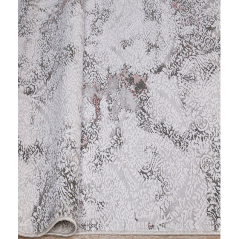 Tapis de couloir luxueux, 100% coton, 3,3 x 6,6 pi | 2 500 g / m², hauteur des poils: 0,4 po, 440 000 points de fil | Design à franges, résistant à l'aspirateur, couleur poudre | Idéal pour les espaces de vie élégants, facile à entretenir