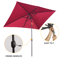 Parasol de table rectangulaire en aluminium pour terrasse avec bouton inclinable 120 "x 78" Rella-381143088