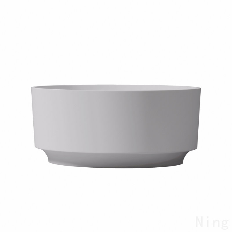 Baignoire de trempage à surface solide de 49 pouces - Baignoire profonde autoportante