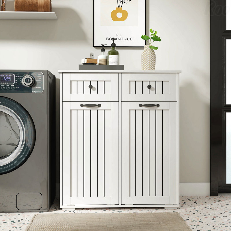 Laundry Cabinet ,with 2 Removable laundry basket  and 2 Drawers