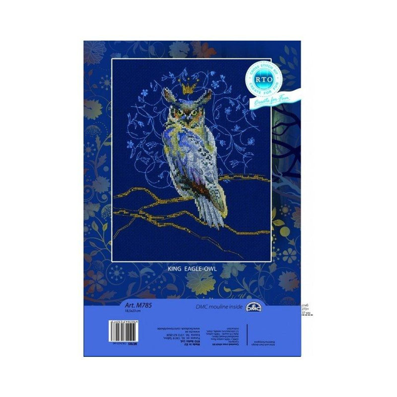 Trousse de point de croix comptée « Hibou Grand-duc royal » par RTO M785