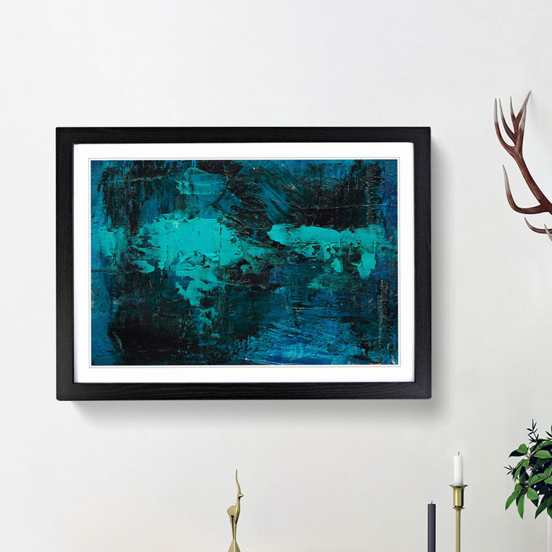 Abstract Vol.385 by S.Johnson - Framed Print, 62cm H x 87cm W x 2cm D, Black Framed