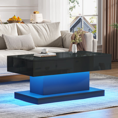 Pedestal Coffee Table with Storage