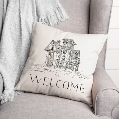  Housse et insert de coussin carré dessiné Haunted