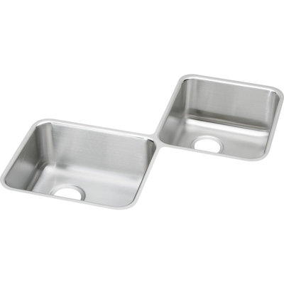 Évier de cuisine à double cuve l 32 po x l 32 po Lustertone
