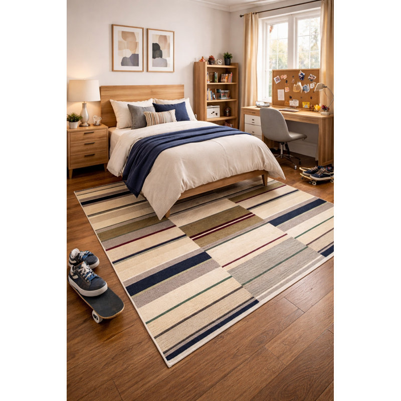 Performance Wool Striped Indoor Rug