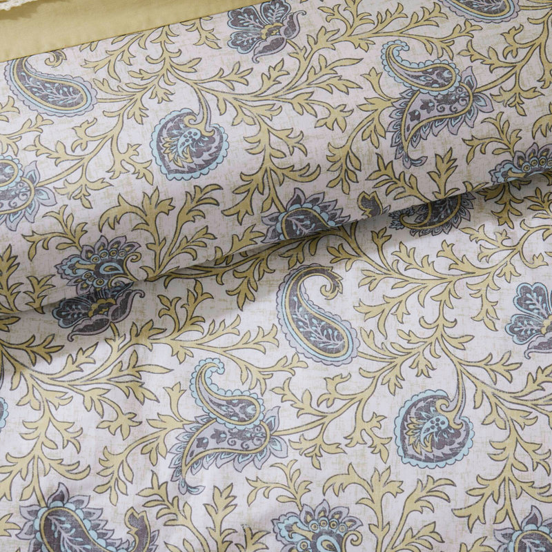9 Piece Percale Comforter Set Yellow