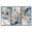 «Blue and Gold Marble Clouds I», reproduction de cadre flottant sur toile 3 pièces-924950741-880260572