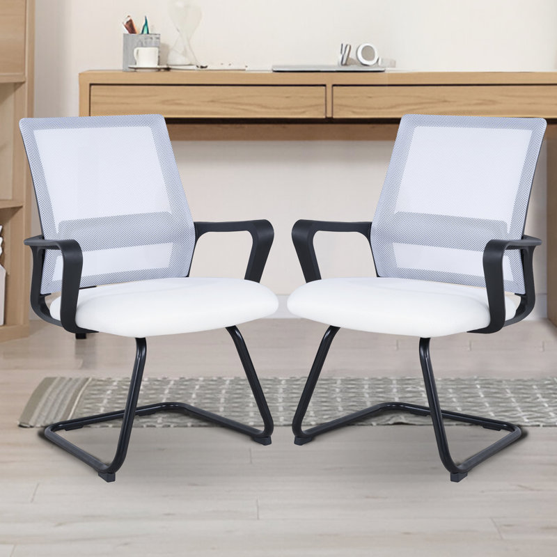 Ensemble de 8 chaises de réception en filet | Méridienne ergonomique de bureau pour chaises d'attente et espaces invités
