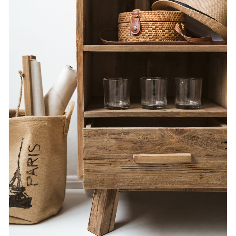 Johnesha 35.4'' Solid Wood Sideboard