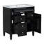 Meuble-lavabo de salle de bain 30 po avec lavabo supérieur, armoire de rangement moderne