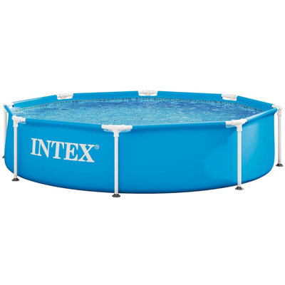 Intex: piscine à structure en métal - 8 pi x 20 po - Nage au-dessus du sol, résistante à la perforation et à la rouille, installation facile du joint en T, jeu aquatique familial extérieur, 483 gal, 28205HF