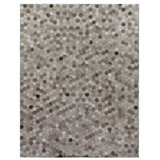 Natural Hide Cowhide Geometric Area Rug in Gray/Beige/Brown