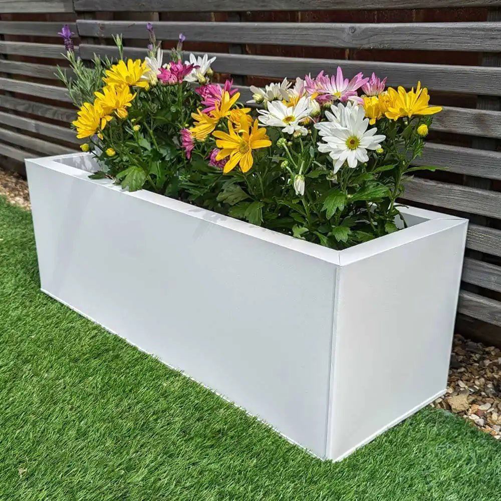 Reny Galvanised Zinc Trough Planter