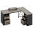 Daymen 63'' L Shaped Home Office Desk with 2 File &Storage Drawers, Corner Executive Desks with Monitor Stand and Open Compartments-399837374