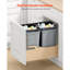 Double poubelle rétractable 35QTx2
