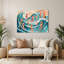 Hippocampe hawaïen, art mural en métal blanc-1662655051