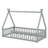 Children Tent-Shaped Floor Bed With Protective Guardrails-2036190917-2036190915