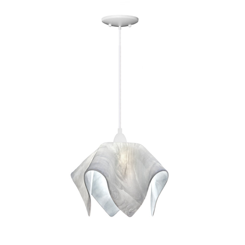 Luminaire suspendu Amergin, Grand, Blanc, Lotus